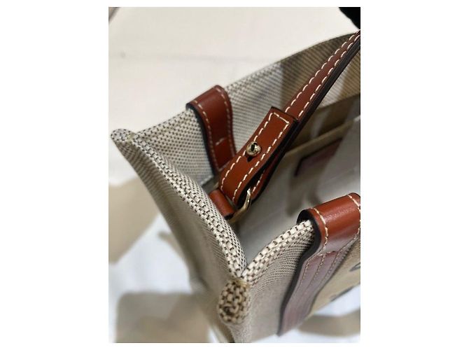 Chloé Borsa tote piccola marrone Woody - vista 9