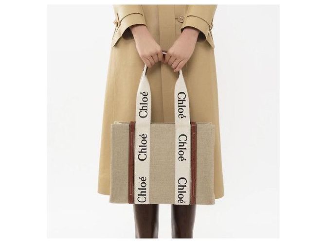 Chloé Borsa tote media in legno marrone - vista 10