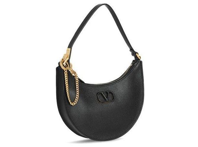 Valentino Borsa hobo con catena logo RQR Nero - vista 2