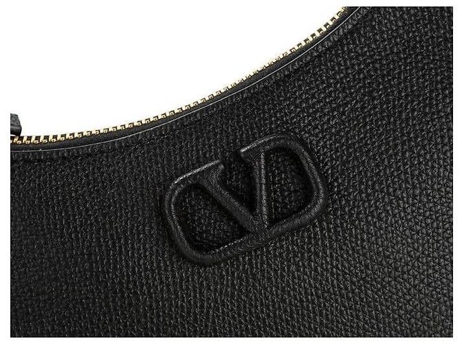Valentino Borsa hobo con catena logo RQR Nero - vista 6