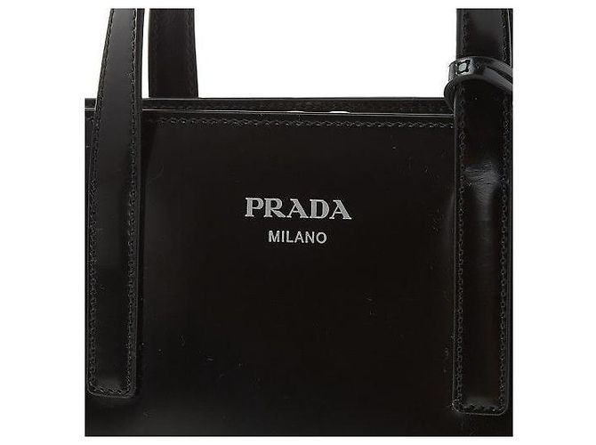Prada Borsa tote spazzolata Re-Edition: Nero - vista 7