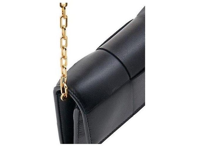 Bottega Veneta Borsa a Spalla con Catena Intrecciato Nera Nero - vista 3