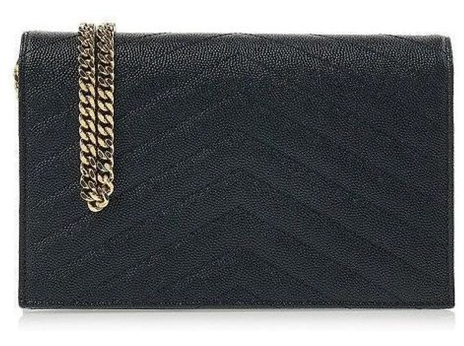 Saint Laurent Bolsa de Corrente Matelassé Preta Preto - vista 3