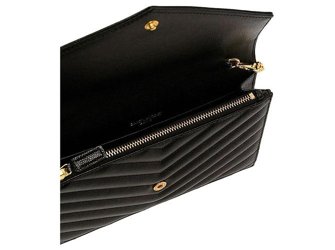 Saint Laurent Bolsa de Corrente Matelassé Preta Preto - vista 7
