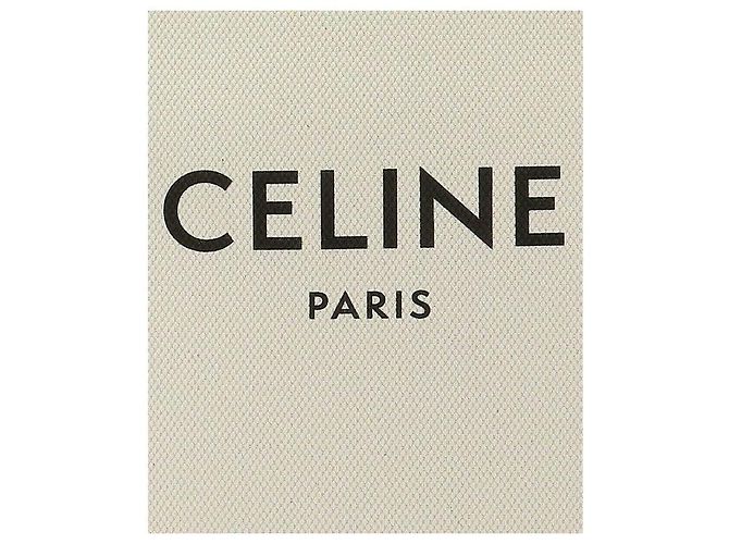Céline Borsa in tela verticale naturale piccola Marrone - vista 5