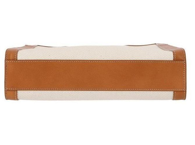 Céline Borsa in tela verticale naturale piccola Marrone - vista 7