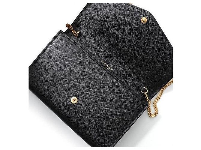 Saint Laurent Borsa a Spalla Uptown Monogram Chain Nero - vista 10