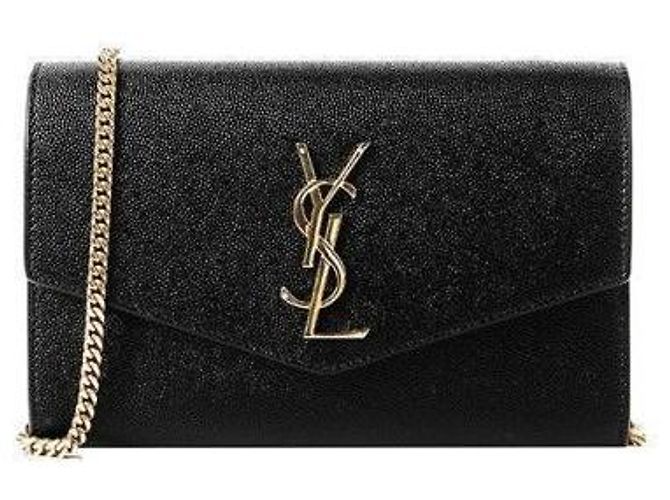 Saint Laurent Borsa a Spalla Uptown Monogram Chain Nero - vista 2