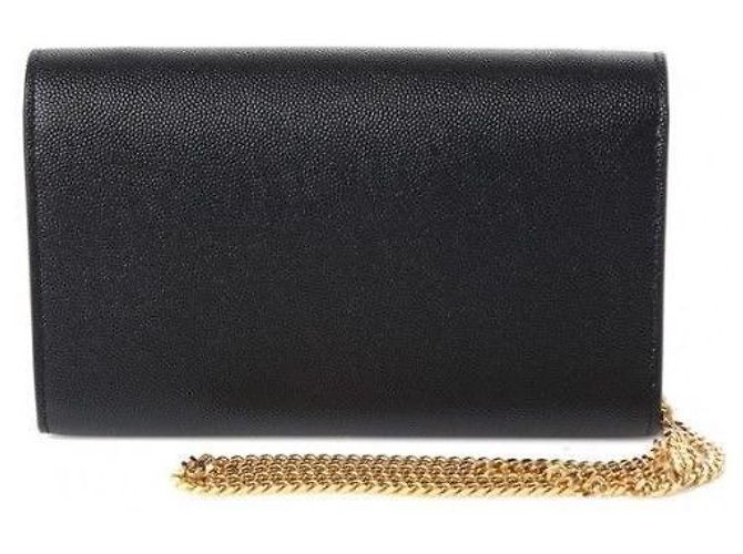 Saint Laurent Borsa a Spalla Uptown Monogram Chain Nero - vista 7
