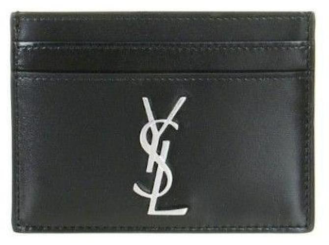 Saint Laurent Monogramm Kartenetui Schwarz - Ansicht 2