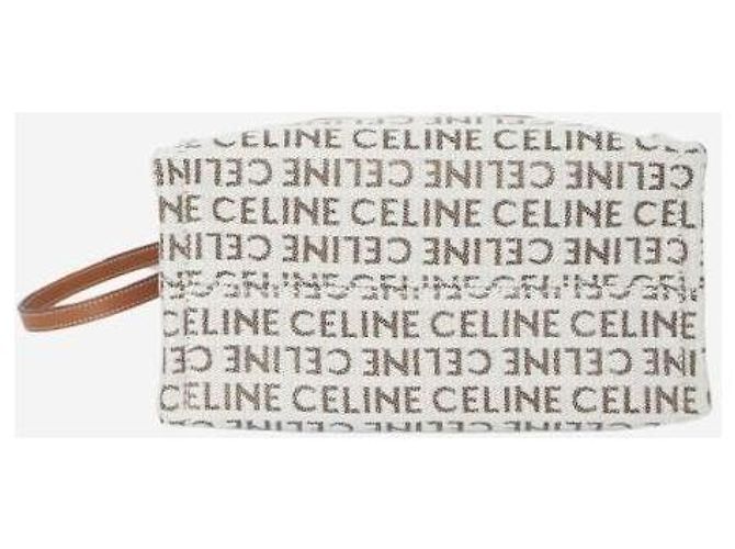 Cabas Céline Borsa tote piccola in tessuto naturale Marrone - vista 5