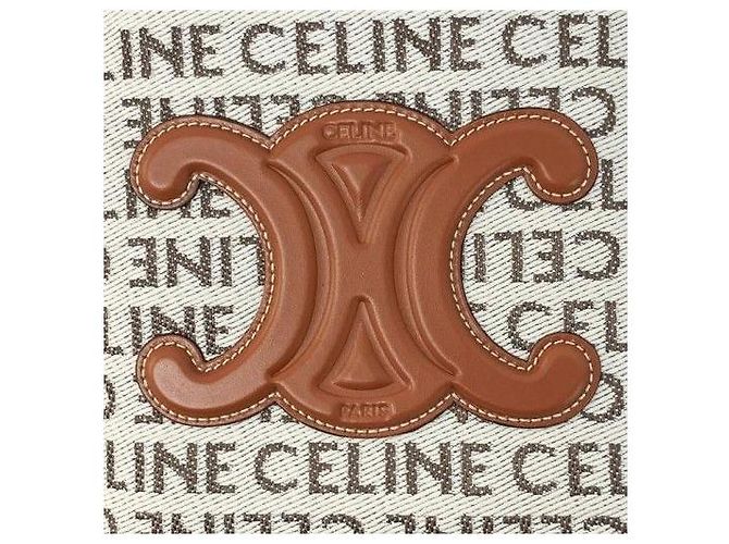 Cabas Céline Borsa tote piccola in tessuto naturale Marrone - vista 6