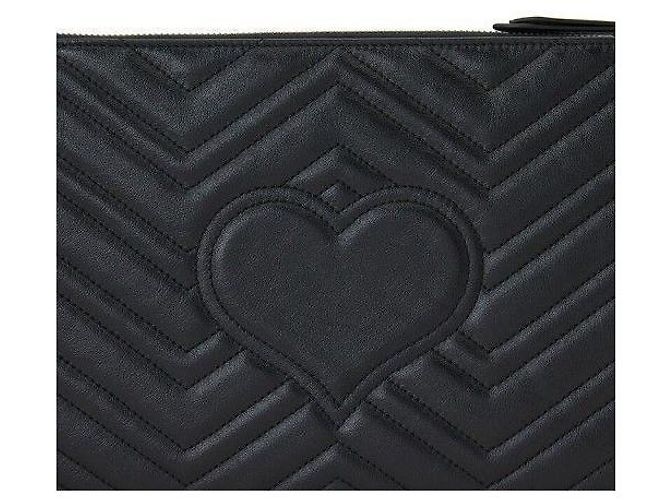 Gucci Clutch GG Marmont Matelassé Nero - vista 3