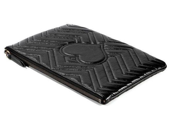 Gucci Clutch GG Marmont Matelassé Nero - vista 8