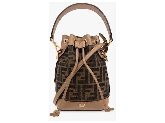 Fendi Mini borsa a secchiello Montrezzo marrone - vista 10