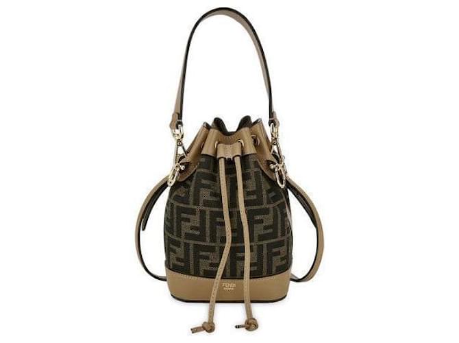 Fendi Mini borsa a secchiello Montrezzo marrone - vista 2