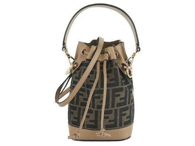 Fendi Mini borsa a secchiello Montrezzo marrone - vista 4