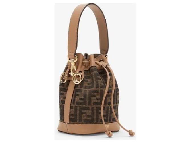 Fendi Mini borsa a secchiello Montrezzo marrone - vista 6