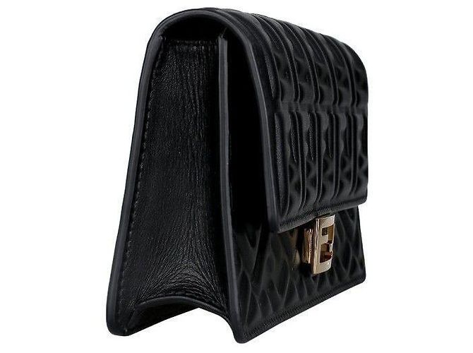 Fendi Borsa a spalla Baguette con catena Nera AAJD Nero - vista 9