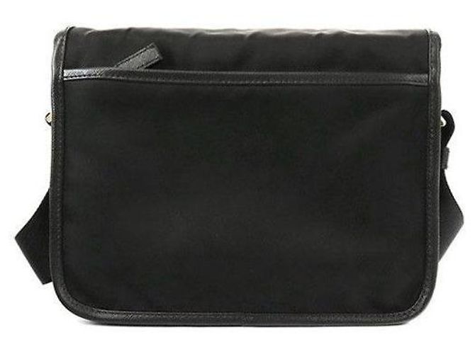 Prada Borsa a Spalla Messenger in Re-Nylon Nero - vista 7
