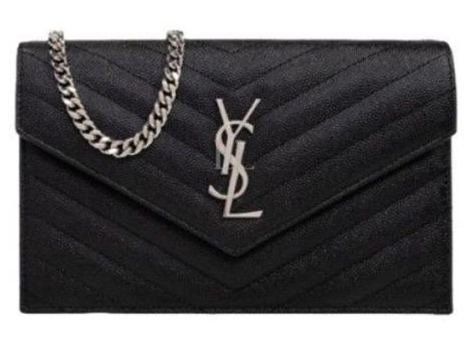 Saint Laurent Borsa a Catena Matelassé Nera Nero - vista 2