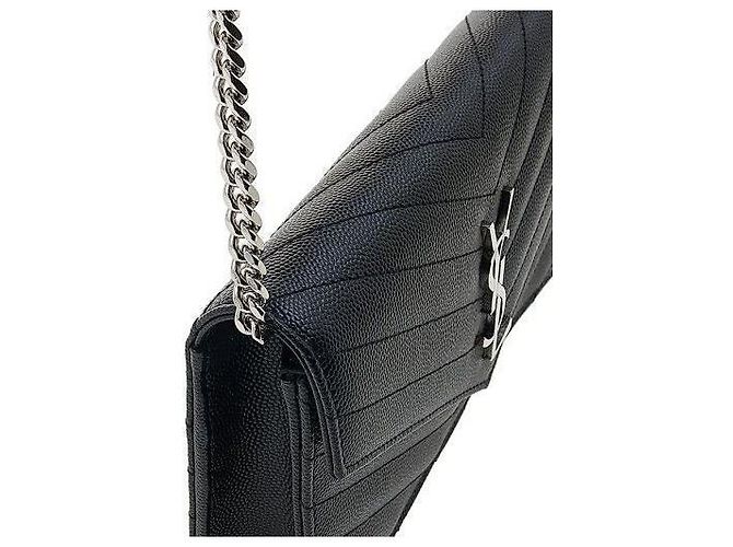 Saint Laurent Borsa a Catena Matelassé Nera Nero - vista 8
