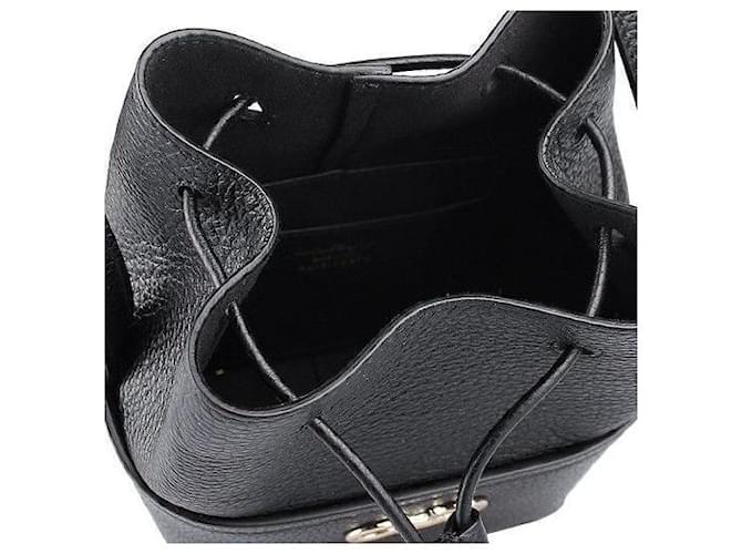 Salvatore Ferragamo Mini borsa a secchiello Gancini Nero - vista 7