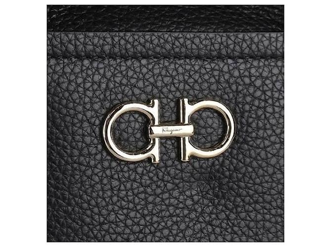Salvatore Ferragamo Mini borsa a secchiello Gancini Nero - vista 8
