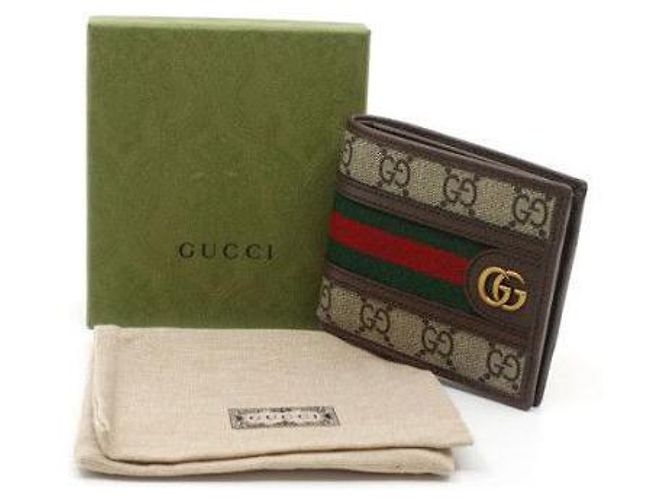 Gucci Billetera bi-fold Ophidia GG Castaño - vista 10