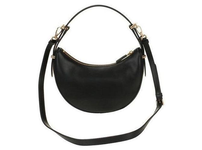 Prada Borsa a Spalla in Pelle Arche Nera con Stampa Nero - vista 5