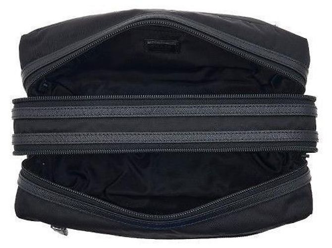 Prada Bolsa de nylon com logo triangular Preto - vista 4