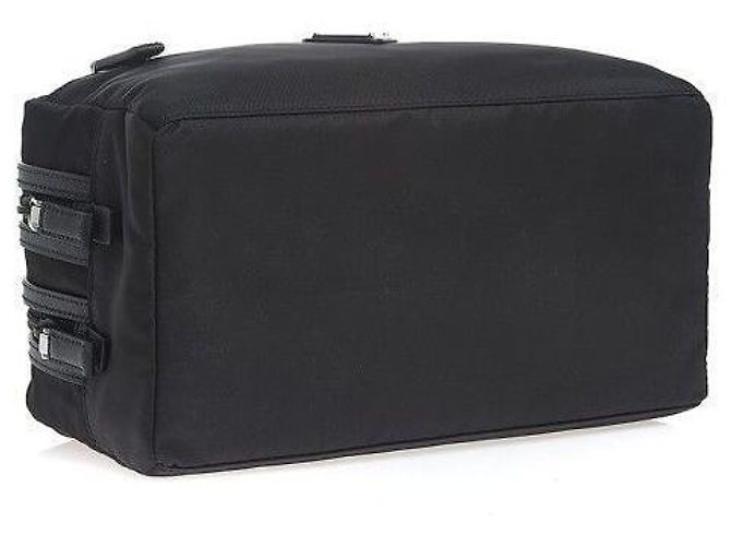 Prada Bolsa de nylon com logo triangular Preto - vista 7
