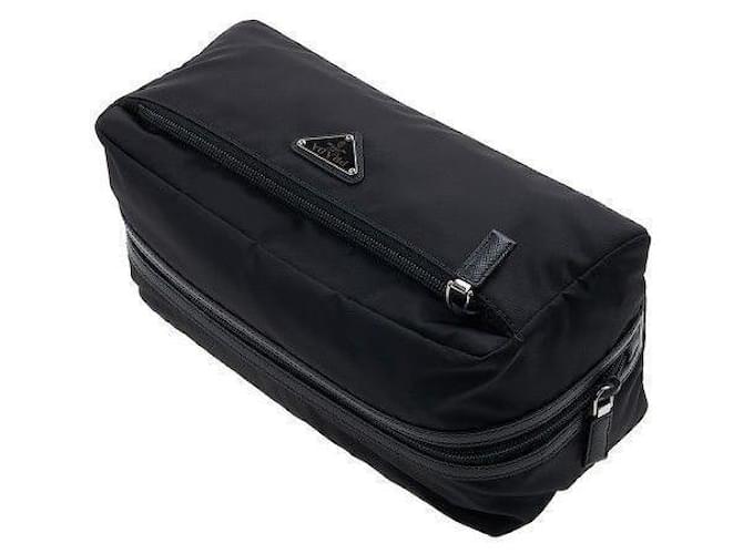 Prada Pochette Triangolo Logo RNYLON Nero - vista 11