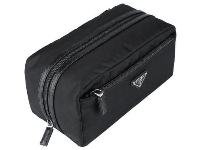 Prada Pochette Triangolo Logo RNYLON Nero - vista 12