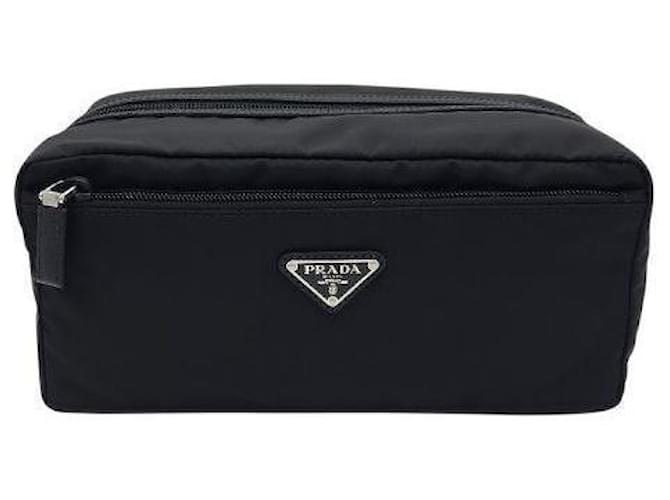 Prada Pochette Triangolo Logo RNYLON Nero - vista 2