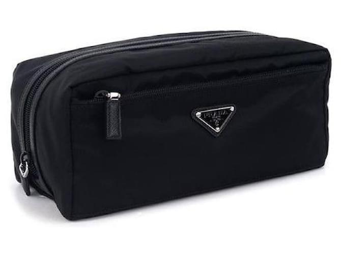 Prada Pochette Triangolo Logo RNYLON Nero - vista 3