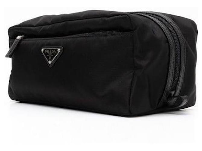 Prada Pochette Triangolo Logo RNYLON Nero - vista 4