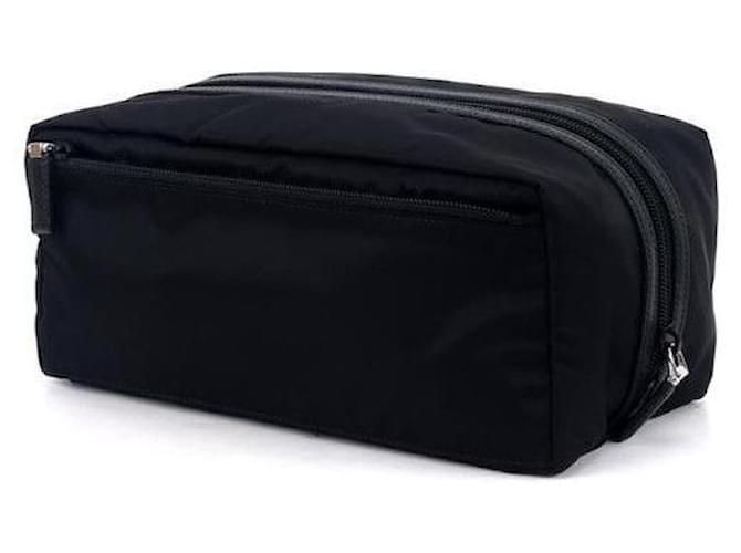 Prada Pochette Triangolo Logo RNYLON Nero - vista 6