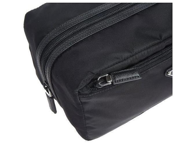 Prada Pochette Triangolo Logo RNYLON Nero - vista 7