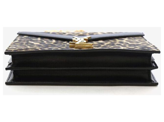 Saint Laurent Borsa a spalla con catena Leopard Cassandra Gold Multicolore - vista 4