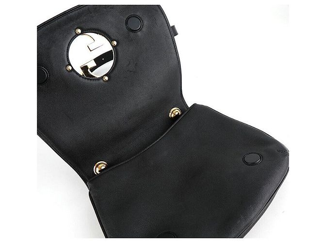Gucci Borsa a tracolla media Blondie in pelle nera Nero - vista 6
