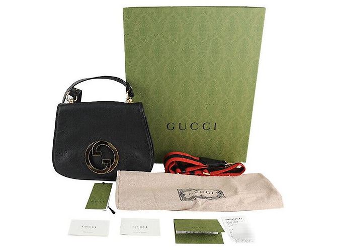 Gucci Borsa a tracolla media Blondie in pelle nera Nero - vista 8