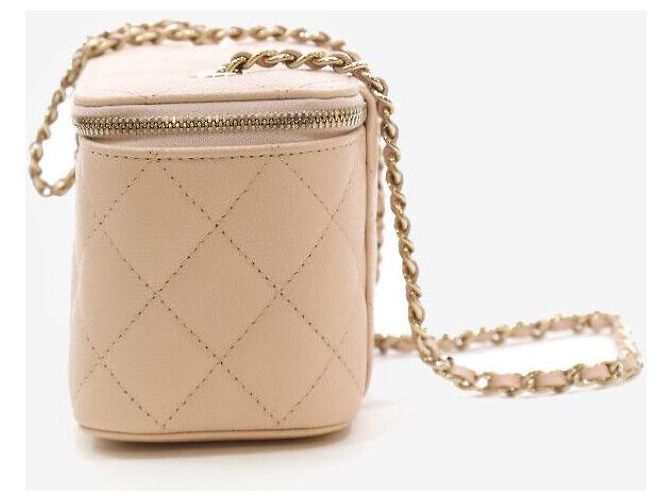 Vanity Chanel Mini borsa a tracolla a catena rosa per cosmetici - vista 2