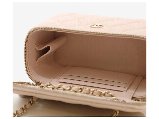Vanity Chanel Mini borsa a tracolla a catena rosa per cosmetici - vista 5