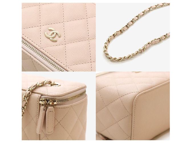 Vanity Chanel Mini borsa a tracolla a catena rosa per cosmetici - vista 7