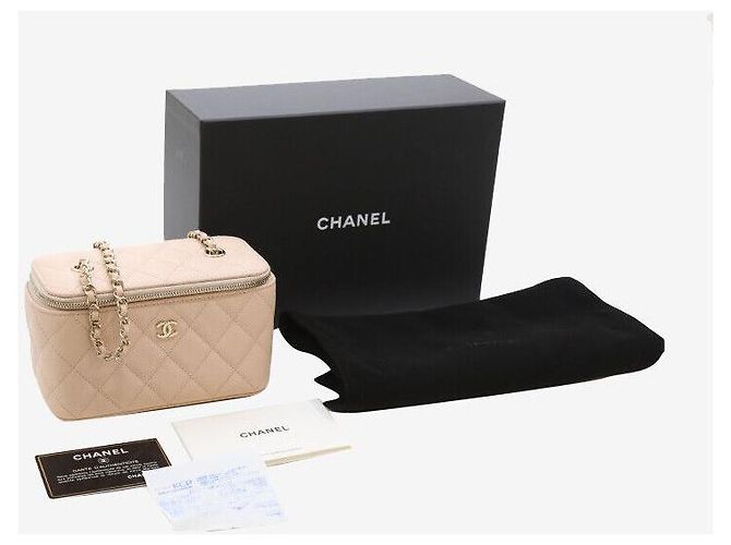 Vanity Chanel Mini borsa a tracolla a catena rosa per cosmetici - vista 8