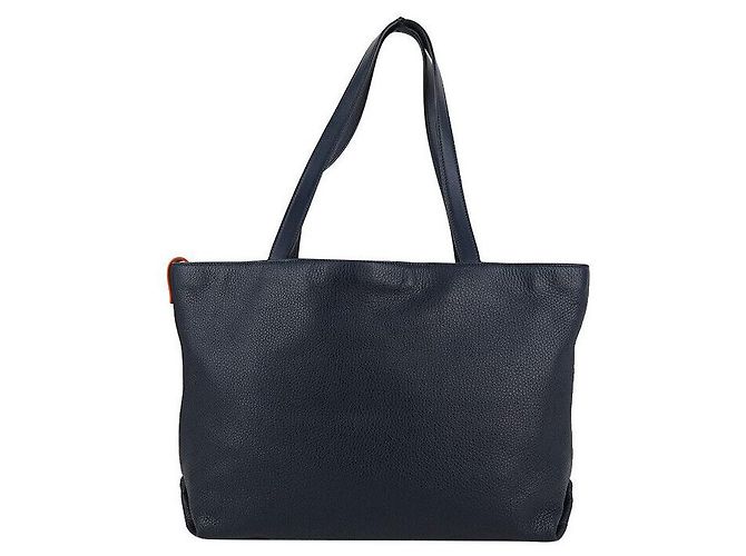Loro Piana Borsa Shopper Inside Out Blu Navy - vista 3