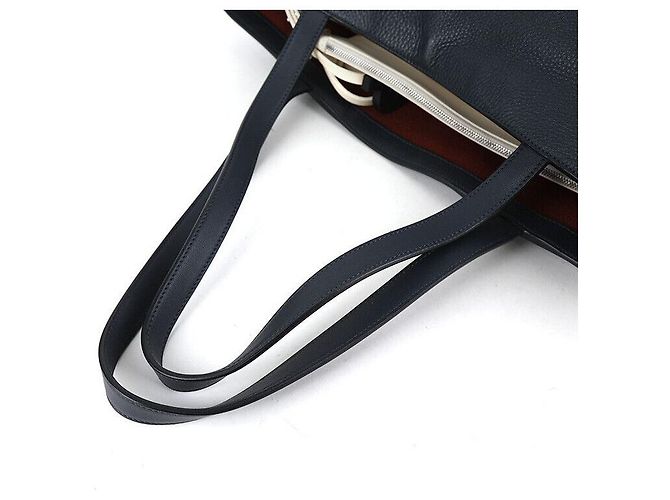 Loro Piana Borsa Shopper Inside Out Blu Navy - vista 5