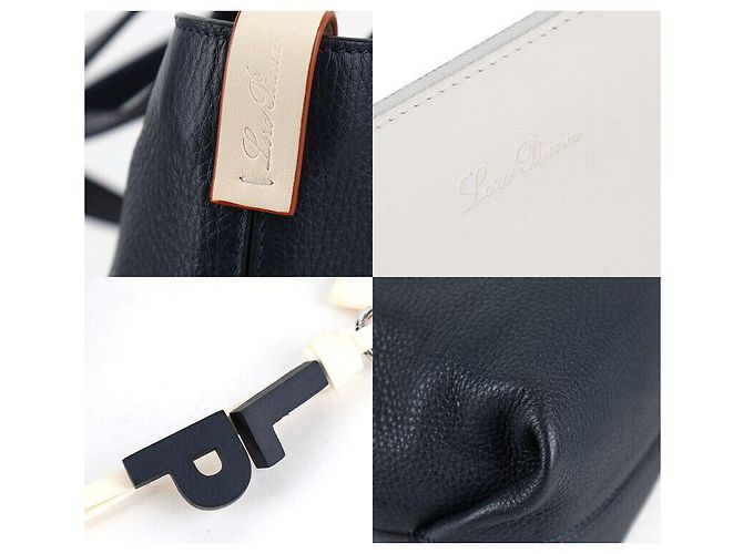 Loro Piana Borsa Shopper Inside Out Blu Navy - vista 7