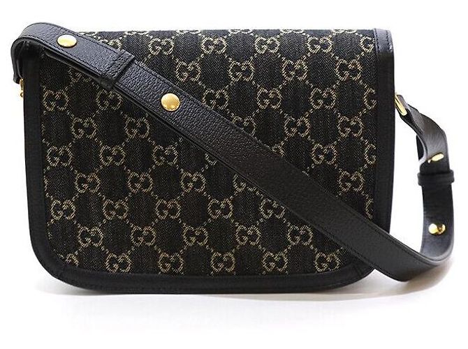 Gucci Borsa a Spalla Horsebit Supreme Nera - vista 3